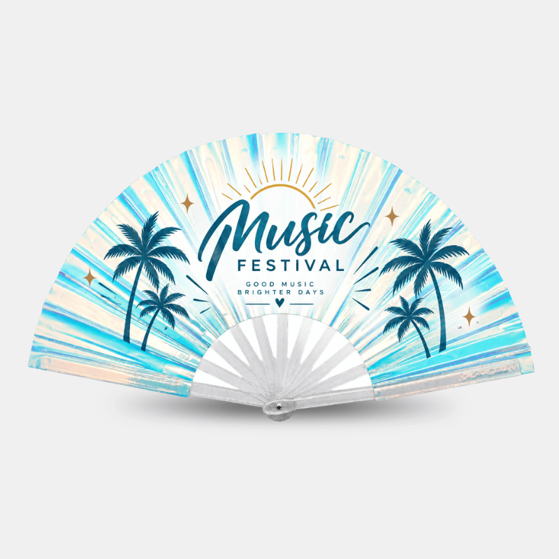 ⁠Custom Holographic Accordion Fans