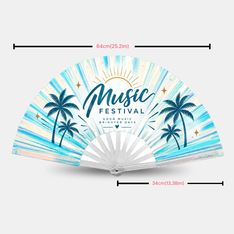 ⁠Custom Holographic Accordion Fans