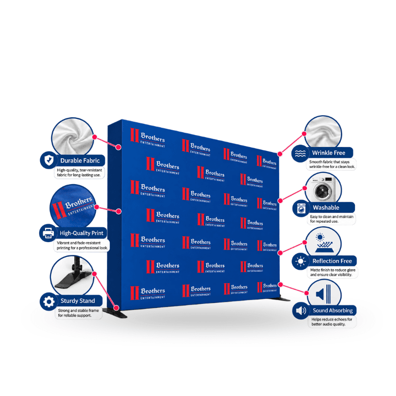 Tension Fabric Pop Up Straight Backdrop