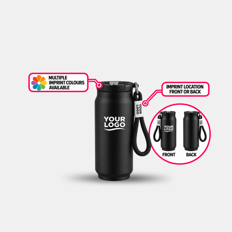 500 ml Soda Can Tumbler — With Lid & Carry Strap
