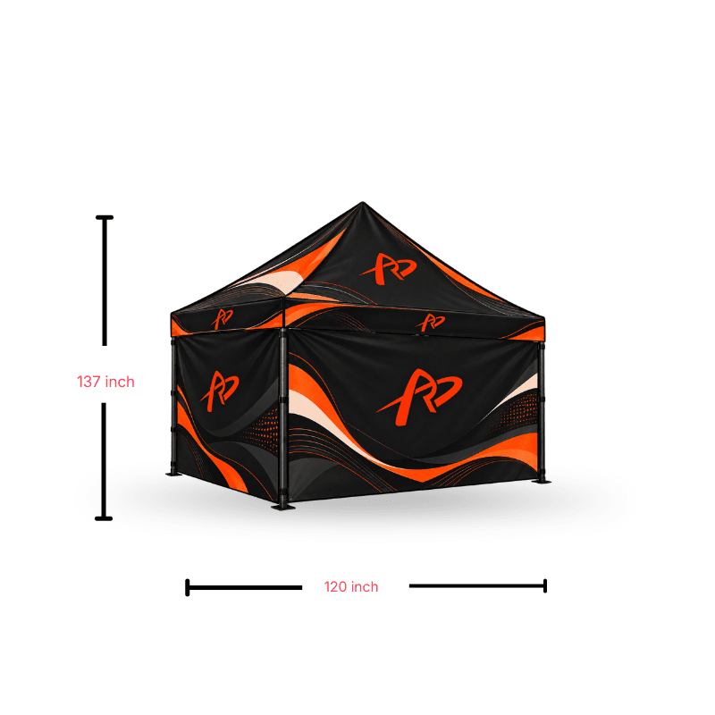 custom tent including aluminium frame and wheel carry bag 4 full walls