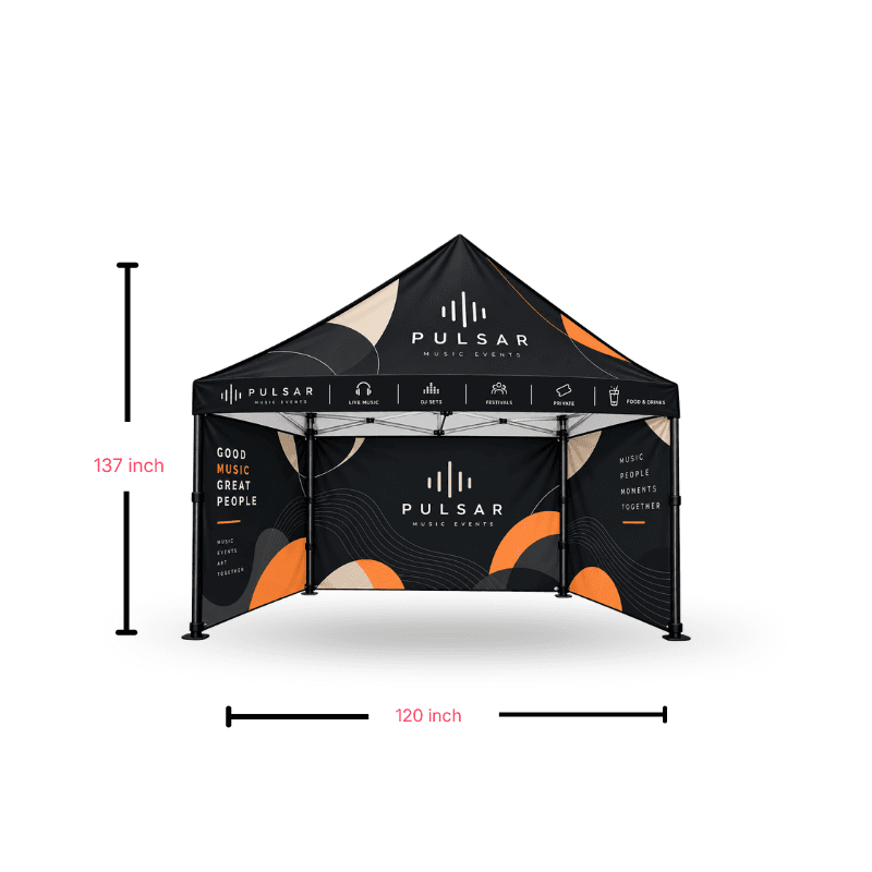 custom tent including aluminium frame and wheel carry bag top + 3 walls