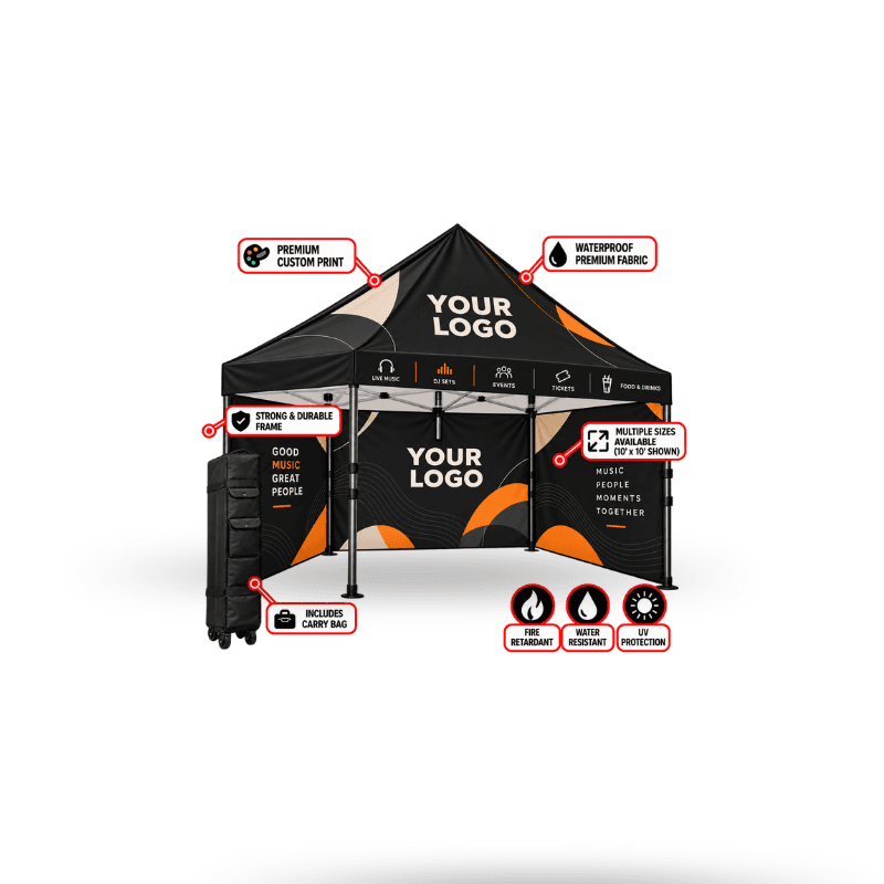 custom tent including aluminium frame and wheel carry bag top + 3 walls